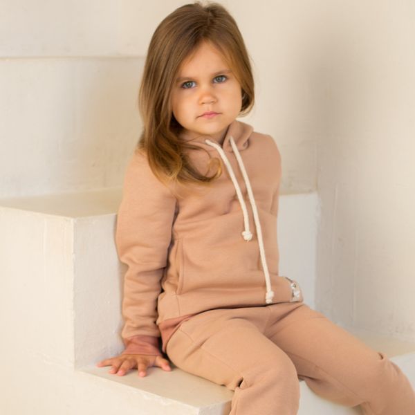 Худі дитяче з капюшоном для хлопчика тринитка Trendy Tot 03-01361 бежевий 110 см (5 років) 03-01361-58967 фото &ndash; купити в Trendy Tot