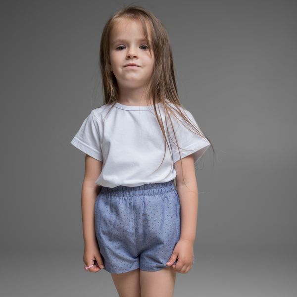 Шорти з бавовни для дівчаток Trendy Тot 03-01237 синій 98 см (3 роки) 03-01237-58051 фото &ndash; купити в Trendy Tot