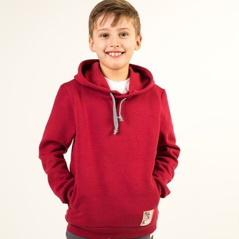 Худі дитяче з капюшоном для хлопчика тринитка Trendy Tot 03-01361 бордовий 122 см (7 років) 03-01361-58976 фото &ndash; купити в Trendy Tot
