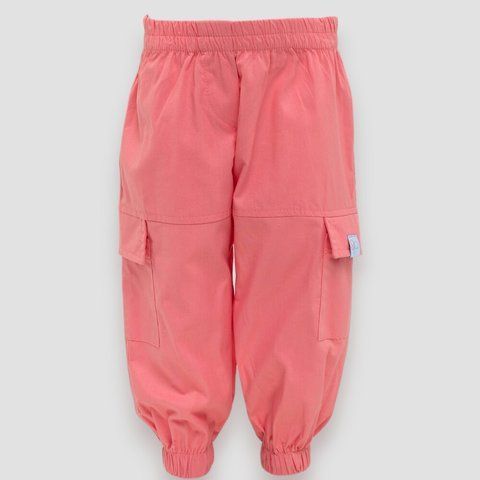 Дитячі штани-карго поплін бавовняні унісекс Trendy Tot 03-01619 кораловий 98 см (3 роки) 03-01619-62033 фото &ndash; купити в Trendy Tot