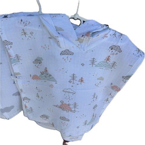 Рушник пончо з капюшоном дитячий унісекс Trendy Тot 03-01689 білий 80 см (12 мiс.) 03-01689-62535 фото &ndash; купити в Trendy Tot