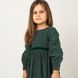 Сукня для дівчинки святкова з рюшами та квітковим принтом Trendy Tot 03-01299 зелений 98 см (3 роки) 03-01299-59224 фото 4 | Trendy Tot