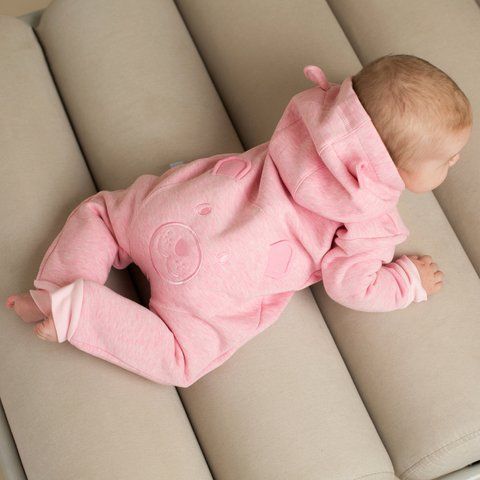 Комбінезон ромпер для немовлят тринитка з начосом Trendy Tot 03-01296 рожевий 74 см (9 мiс.) 03-01296-59076 фото &ndash; купити в Trendy Tot