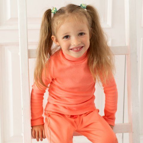Гольф дитячий для дівчаток Trendy Tot 03-01536 кораловий 92 см (2 роки) 03-01536-60862 фото &ndash; купити в Trendy Tot
