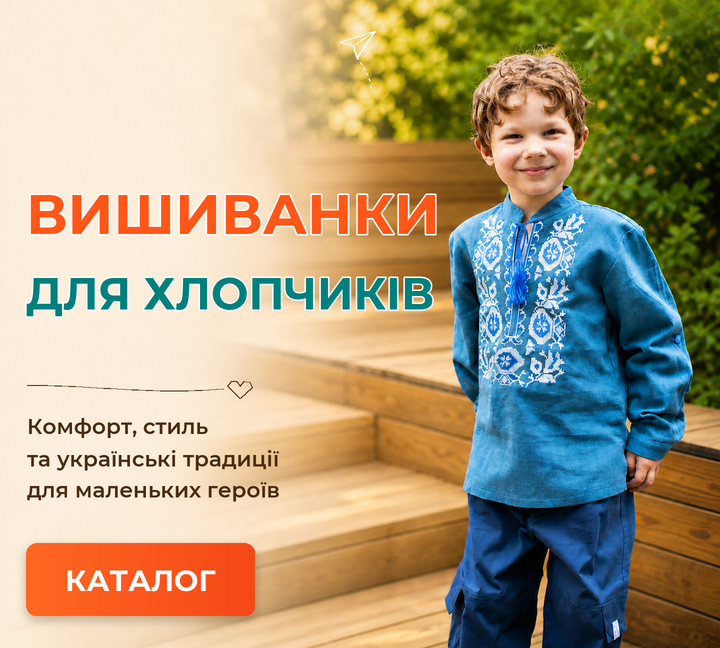 Вишиванки для хлопчиків: зручно та сучасно. Літній одяг: шорти і футболки купити м. Київ