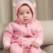Комбінезон ромпер для немовлят тринитка з начосом Trendy Tot 03-01296 рожевий 68 см (6 мiс.) 03-01296-59078 фото 4 | Trendy Tot