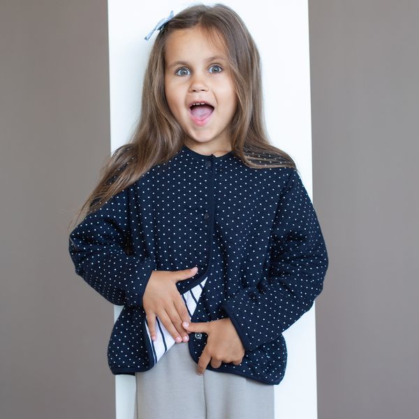 Кофта утеплена на кнопках дитяча капітон Trendy Tot 03-01573 синій 116 см (6 років) 03-01573-61728 фото &ndash; купити в Trendy Tot