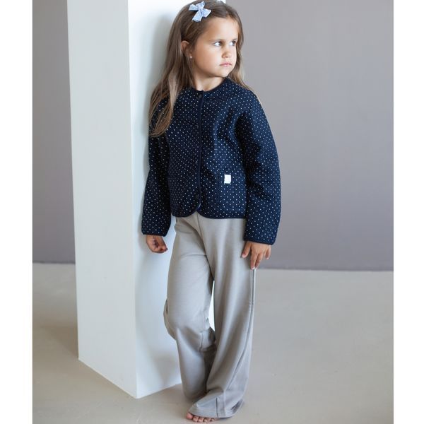 Кофта утеплена на кнопках дитяча капітон Trendy Tot 03-01573 синій 116 см (6 років) 03-01573-61728 фото &ndash; купити в Trendy Tot
