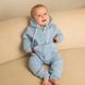 Комбінезон ромпер для немовлят тринитка з начосом Trendy Tot 03-01296 блакитний 62 см (3 мiс.) 03-01296-59084 фото 3 | Trendy Tot