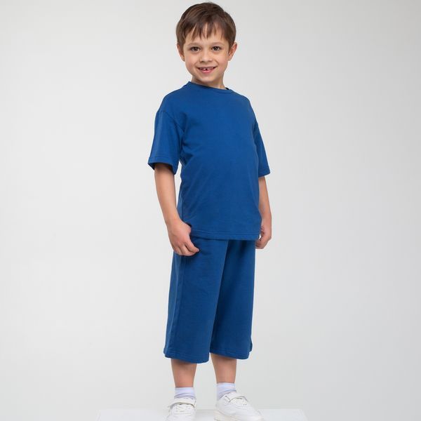 Шорти-бермуди для хлопчиків двунитка Trendy Tot 03-01612 індіго 116 см (6 років) 03-01612-61952 фото &ndash; купити в Trendy Tot