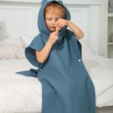 Рушник пончо з капюшоном дитячий унісекс вафельний Trendy Тot 03-01249 індіго 80 см (12 мiс.) 03-01249-60379 фото &ndash; купити в Trendy Tot