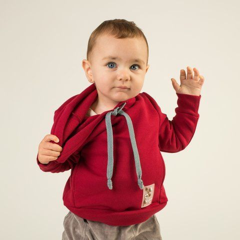 Дитяче худі унісекс тринитка Trendy Tot 03-01360 бордовий 104 см (4 роки) 03-01360-58987 фото &ndash; купити в Trendy Tot