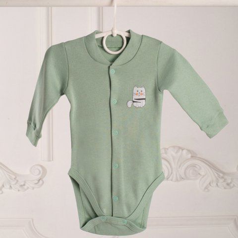 Комбінезон-боді для немовлят унісекс інтерлок Trendy Tot 301-00080 м'ятний 68 см (6 мiс.) 301-00080-58361 фото &ndash; купити в Trendy Tot