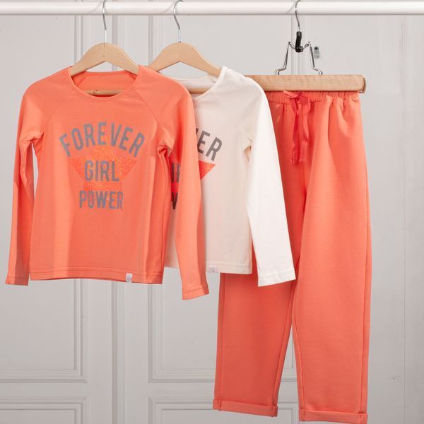 Спортивні штани для дівчинки двонитка Trendy Тot 03-01260 помаранчевий 128 см (8 років) 03-01260-59388 фото &ndash; купити в Trendy Tot