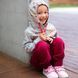 Штани спортивні дитячі для дівчинки трикотаж Trendy Tot 03-01510 бордовий 134 см (9 років) 03-01510-60510 фото 6 | Trendy Tot