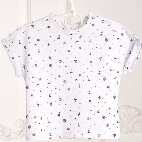 Футболка дитяча повсякденна бавовняна Trendy Тot 03-01275 білий 104 см (4 роки) 03-01275-58091 фото &ndash; купити в Trendy Tot