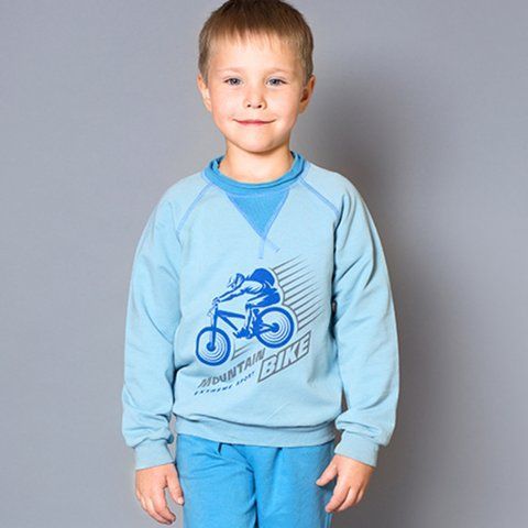 Реглан дитячий для хлопчиків Модний карапуз Mountain bike 03-00701 блакитний 104 см (4 роки) 03-00701-6687 фото &ndash; купити в Trendy Tot