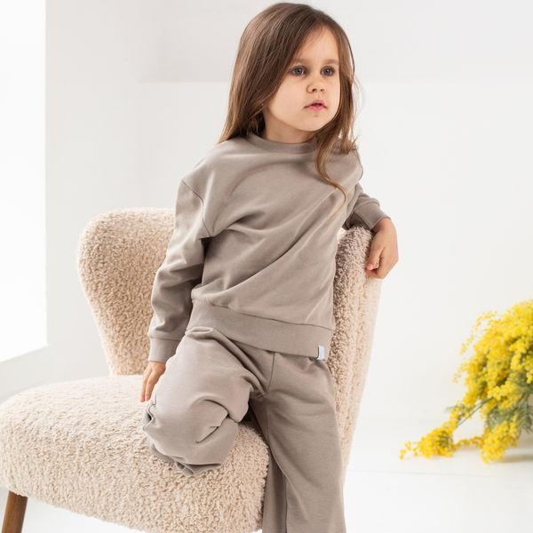 Костюм трикотажний для дівчинки Trendy Tot 03-01400 бежевий 122 см (7 років) 03-01400-59513 фото &ndash; купити в Trendy Tot