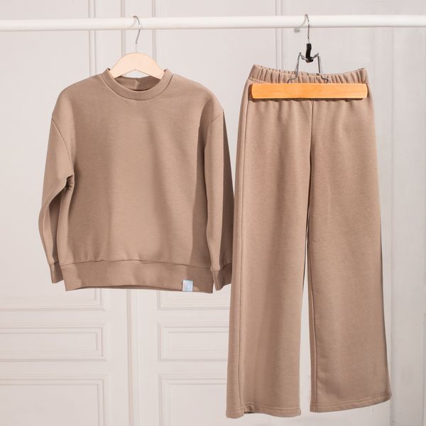 Костюм трикотажний для дівчинки Trendy Tot 03-01400 бежевий 122 см (7 років) 03-01400-59513 фото &ndash; купити в Trendy Tot