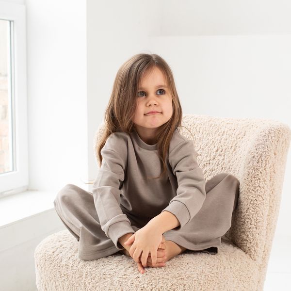 Костюм трикотажний для дівчинки Trendy Tot 03-01400 бежевий 122 см (7 років) 03-01400-59513 фото &ndash; купити в Trendy Tot