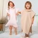 Рушник пончо з капюшоном дитячий унісекс вафельний Trendy Тot 03-01249 рожевий 98 см (3 роки) 03-01249-60382 фото 2 | Trendy Tot