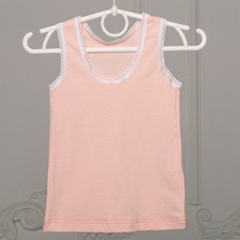 Майка класична для дівчат Trendy Tot 306-00049 персиковий 128 см (8 років) 306-00049-60131 фото &ndash; купити в Trendy Tot