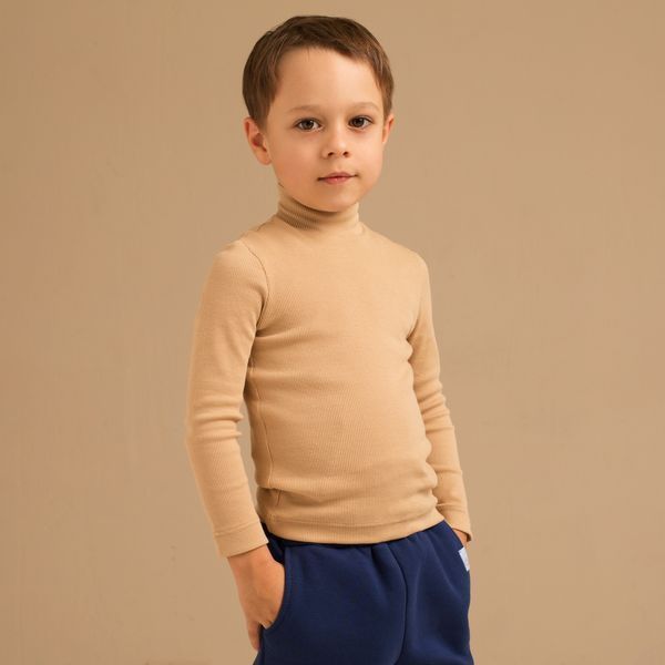 Гольф дитячий унісекс трикотаж Trendy Tot 03-01304 бежевий 134 см (9 років) 03-01304-58759 фото &ndash; купити в Trendy Tot