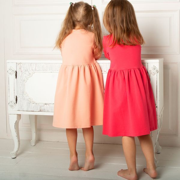Сукня з довгим рукавом для дівчаток трикотаж Trendy tot 03-01514 пудра 104 см (4 роки) 03-01514-60758 фото &ndash; купити в Trendy Tot