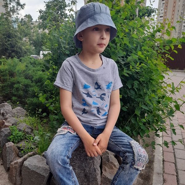 Футболка для хлопчиків Модний карапуз Акули 03-00652 сірий 128 см (8 років) 03-00652-11575 фото &ndash; купити в Trendy Tot