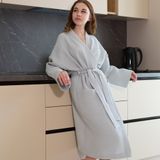 Халат жіночий на запах з кишенями вафельний Lavori 777-00002 сірий 40-42 (XS) 777-00002-61557 фото &ndash; купити в Trendy Tot