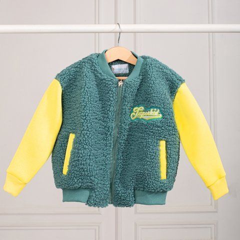 Дитячий бомпер на блискавці унісекс букле Trendy Tot 03-01413 зелений 110 см (5 років) 03-01413-59521 фото &ndash; купити в Trendy Tot
