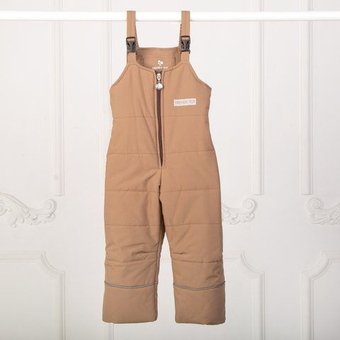 Напівкомбінезон зимовий на шлейках дитячий унісекс Trendy Tot 03-01524 коричневий 86 см (18 мiс.) 03-01524-60524 фото &ndash; купити в Trendy Tot