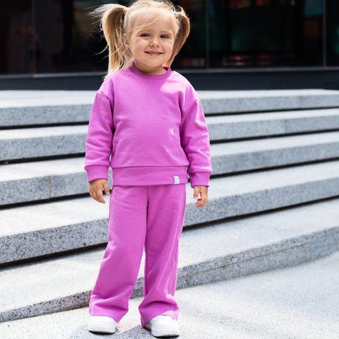 Костюм трикотажний повсякденний для дівчинки Trendy Tot 03-01422 фуксія 92 см (2 роки) 03-01422-59635 фото &ndash; купити в Trendy Tot