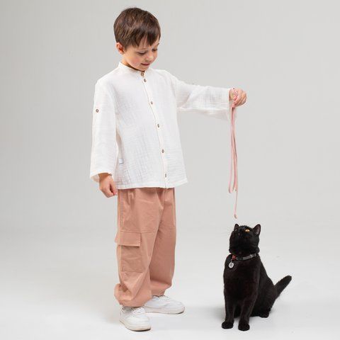 Сорочка муслінова дитяча Trendy Тot 03-01615 молочний 116 см (6 років) 03-01615-61927 фото &ndash; купити в Trendy Tot