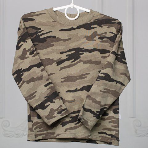 Футболка для хлопчиків з довгим рукавом Trendy Tot 03-01476 хакі 128 см (8 років) 03-01476-60199 фото &ndash; купити в Trendy Tot