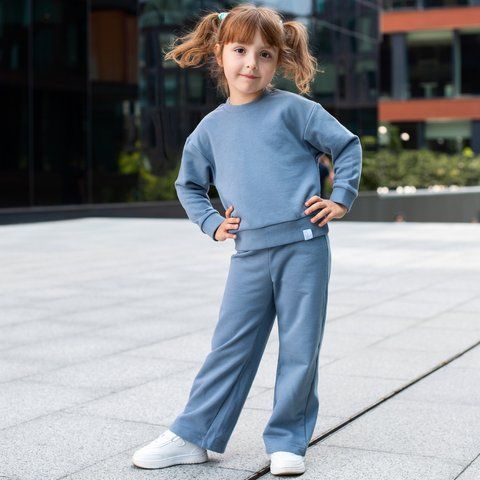 Костюм трикотажний повсякденний для дівчинки Trendy Tot 03-01422 джинс 98 см (3 роки) 03-01422-59639 фото &ndash; купити в Trendy Tot
