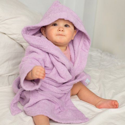 Дитячий халат з капюшоном махровий унісекс Trendy tot 03-01409 лаванда 98 см (3 роки) 03-01409-59457 фото &ndash; купити в Trendy Tot