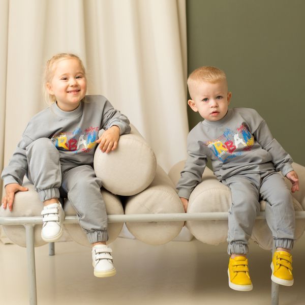 Спортивні штани дитячі унісекс двонитка Trendy Тot 03-01227 сірий 122 см (7 років) 03-01227-000000030 фото &ndash; купити в Trendy Tot