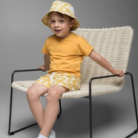 Бавовняні шорти для хлопчика з кишенями Trendy Тot 03-01232 жовтий 128 см (8 років) 03-01232-57939 фото &ndash; купити в Trendy Tot