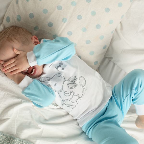 Дитяча піжама з довгим рукавом унісекс Trendy Tot 03-01408 блакитний 104 см (4 роки) 03-01408-59541 фото &ndash; купити в Trendy Tot