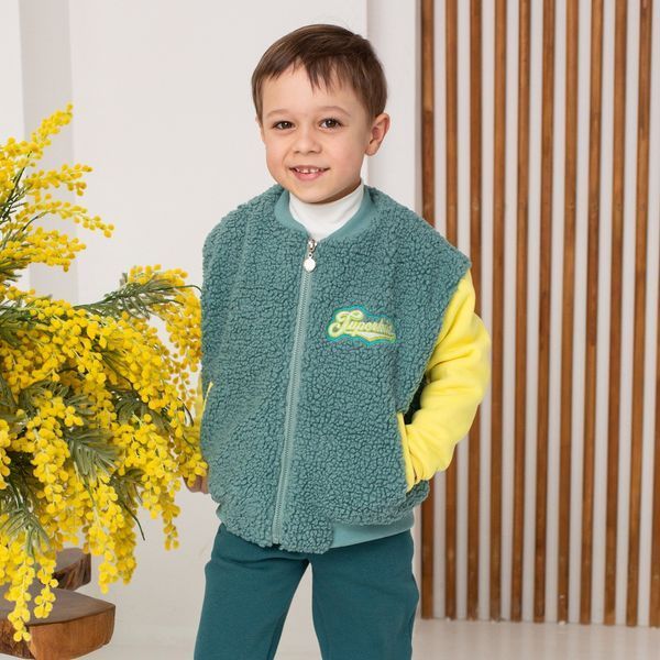 Джемпер дитячий унісекс букле Trendy Tot 03-01414 зелений 98 см (3 роки) 03-01414-000003175 фото &ndash; купити в Trendy Tot