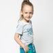 Футболка дитяча для дівчат Модний карапуз Beach Girl 03-01115 сірий + блакитний 122 см (7 років) 03-01115-51885 фото 4 | Trendy Tot