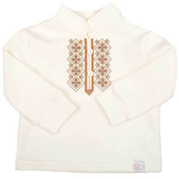 Костюм утеплений дитячий з вишивкою Trendy Tot 03-01567 молочний 68 см (6 мiс.) 03-01567-000003200 фото &ndash; купити в Trendy Tot