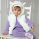 Дитячий жилет букле з капюшоном і вушками Trendy Tot 03-01415 молочний 68 см (6 мiс.) 03-01415-59549 фото 3 | Trendy Tot