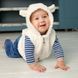 Дитячий жилет букле з капюшоном і вушками Trendy Tot 03-01415 молочний 68 см (6 мiс.) 03-01415-59549 фото 4 | Trendy Tot