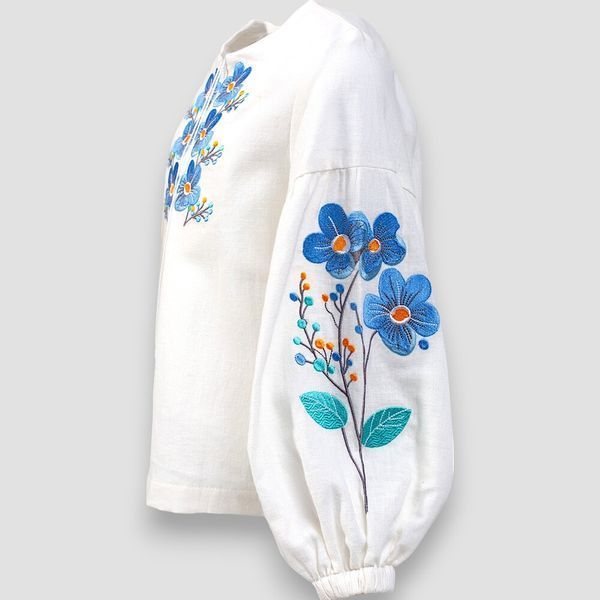 Сорочка вишиванка дитяча з льону Trendy Tot 03-01592 молочний 128 см (8 років) 03-01592-62103 фото &ndash; купити в Trendy Tot