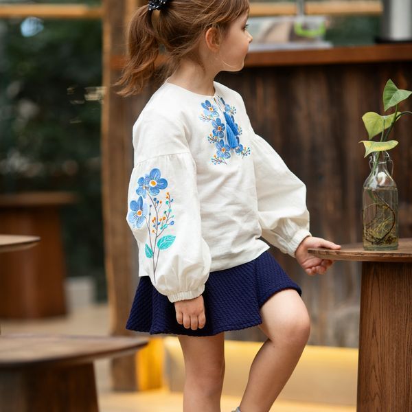 Сорочка вишиванка дитяча з льону Trendy Tot 03-01592 молочний 128 см (8 років) 03-01592-62103 фото &ndash; купити в Trendy Tot