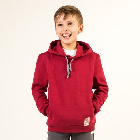 Худі дитяче з капюшоном для хлопчика тринитка Trendy Tot 03-01361 бордовий 110 см (5 років) 03-01361-58974 фото &ndash; купити в Trendy Tot