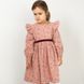 Фланелеве плаття для дівчинки з довгим рукавом Trendy Tot 03-01300 пудровий 128 см (8 років) 03-01300-59221 фото 3 | Trendy Tot