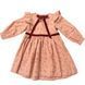 Фланелеве плаття для дівчинки з довгим рукавом Trendy Tot 03-01300 пудровий 128 см (8 років) 03-01300-59221 фото 8 | Trendy Tot